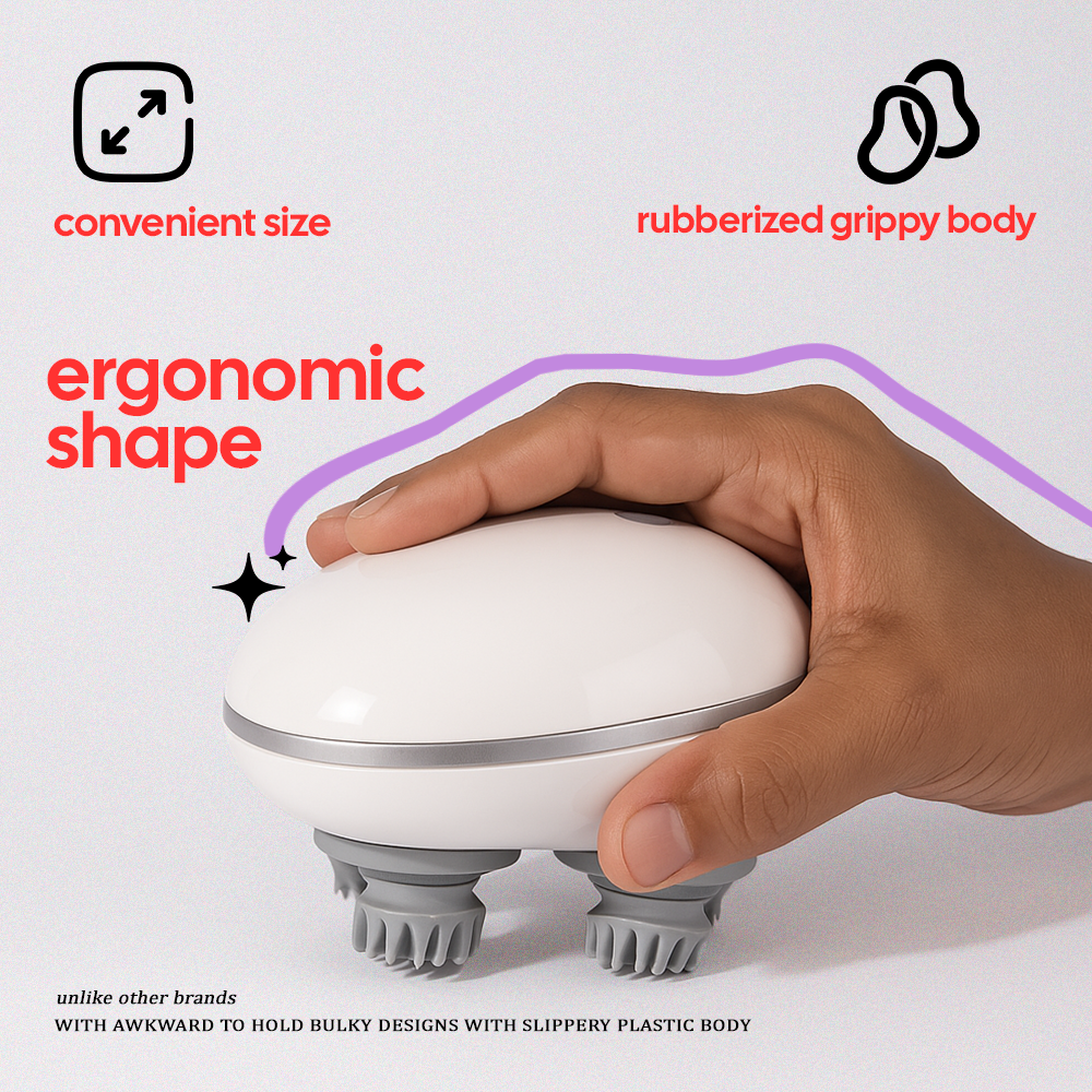 Smart Scalp Massager – Portable Electric Head Massager with 3 Speeds for Hair Growth & Stress Relief