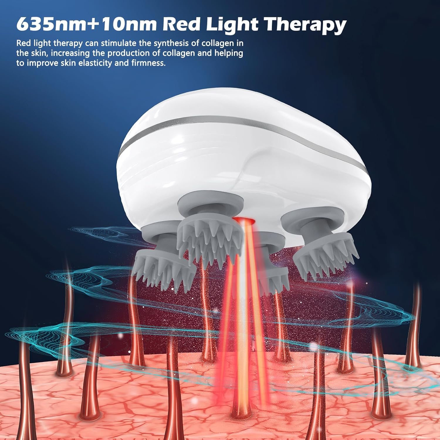 Smart Scalp Massager – Portable Electric Head Massager with 3 Speeds for Hair Growth & Stress Relief